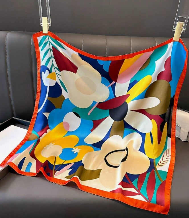 Bloom Pop Satin Scarf 🌺