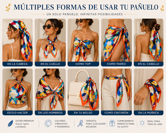 Bloom Pop Satin Scarf 🌺